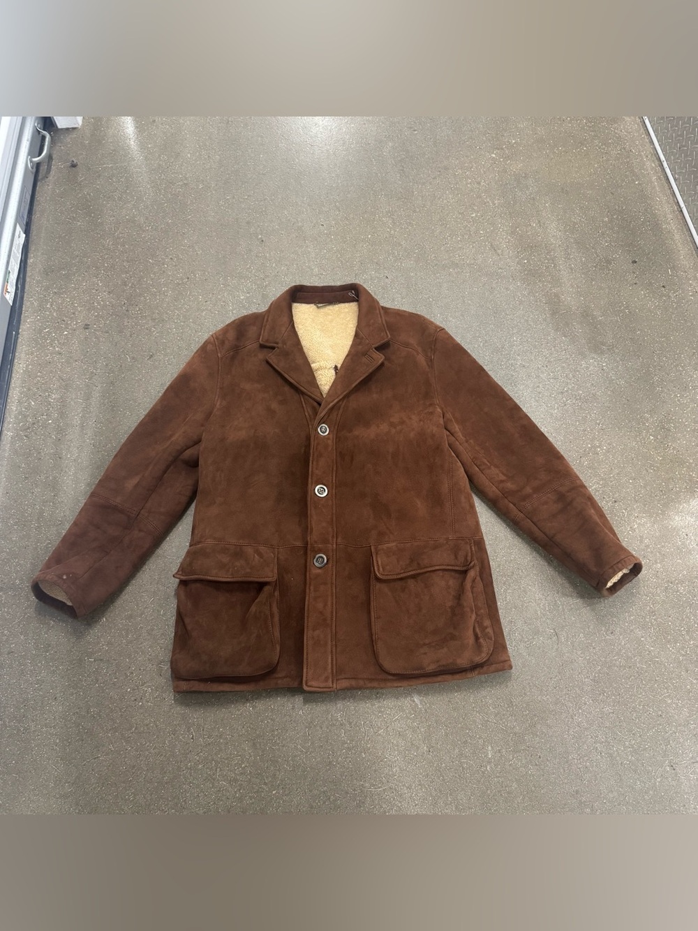 Ermenegildo Zegna Double Face Angelo men coat Size 50 brown Suede Shearling